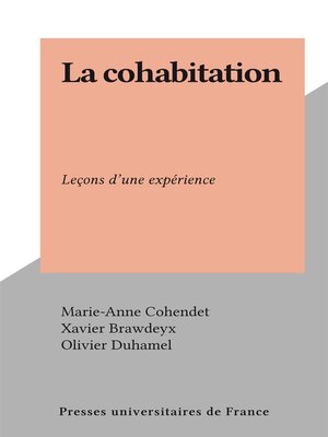 cover image of La cohabitation